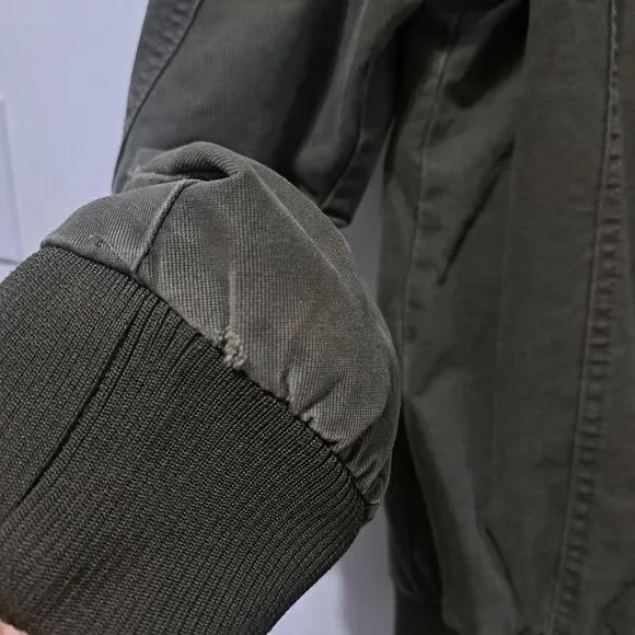 Outdoor Jacket Gorpcore Retro Utility Military Casual Jacket Olive Green Large - Picture 13 of 17